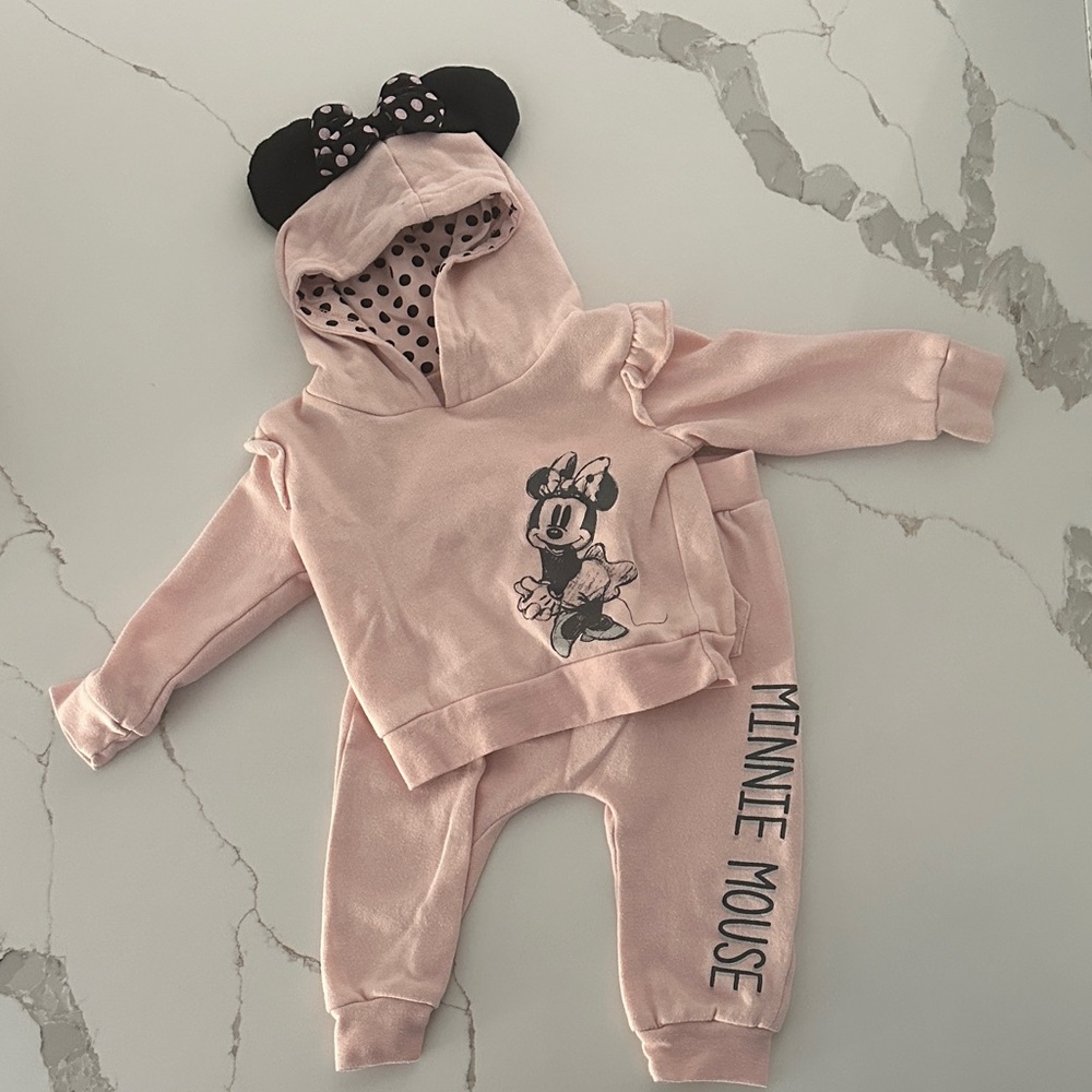 Disney Pink Minnie Mouse Hoodie and Pants Set
